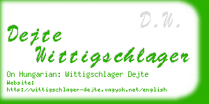 dejte wittigschlager business card